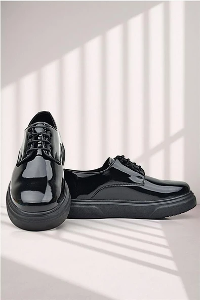 Rakerplus Derby Siyah Rugan Siyah Taban Çocuk Klasik Ayakkabı ürün görseli