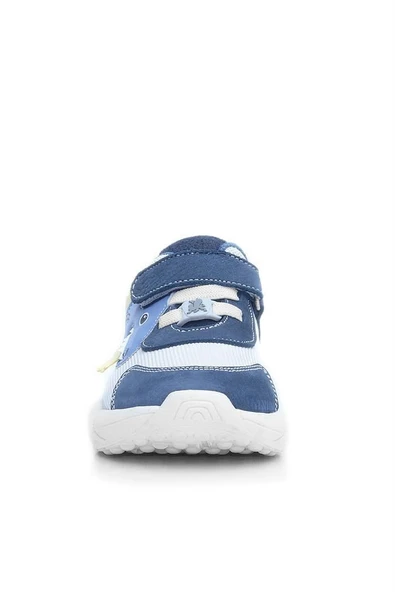 Rakerplus Barefoot Hakiki Deri Krem Lacivert Dinazorlu Cırtlı Çocuk Spor Ayakkabı - Resim 4