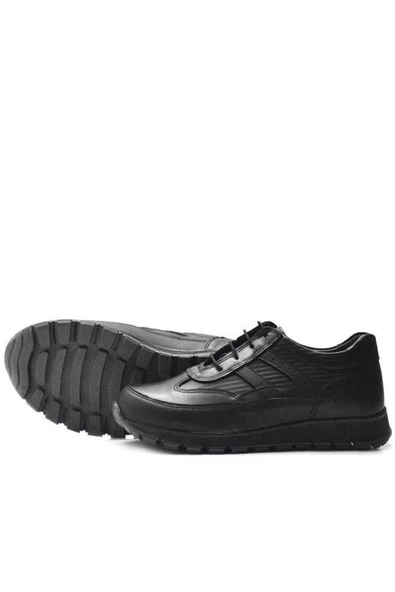 Rakerplus Hakiki Deri Siyah Bağcıklı Erkek Genç Spor Okul Ayakkabı - 12