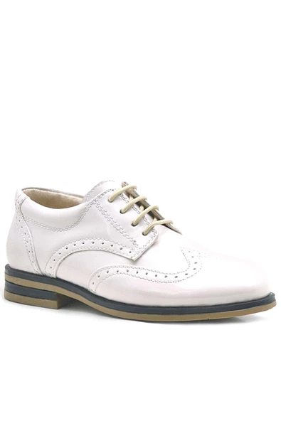 Rakerplus Bej Rugan Bağcıklı Klasik Erkek Çocuk Ayakkabı - Resim 2