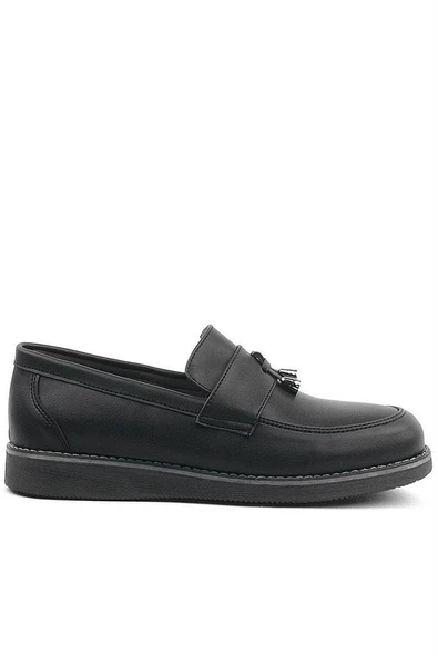 Rakerplus Siyah Mat Loafer Klasik Çocuk Ayakkabısı - Resim 10
