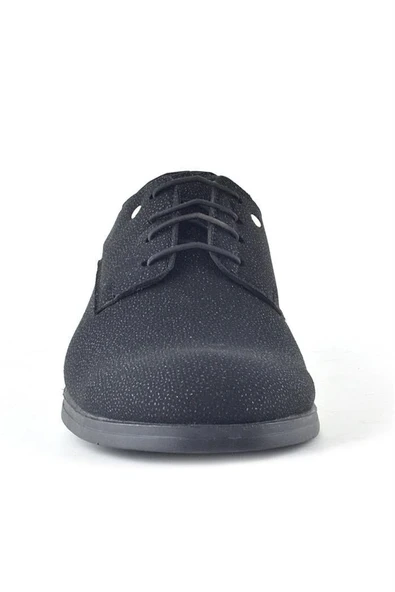 Rakerplus Siyah Simli Bağcıklı Metal Detaylı Klasik Çocuk Ayakkabı - Resim 12