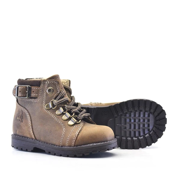 Rakerplus Griffon Hakiki Deri Kum Fermuarlı Kışlık Çocuk Bot - 8