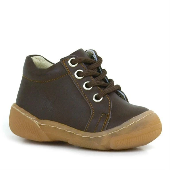 Anatomik Yumuşak Hakiki Deri Fermuarlı Kahve Bebek Bot Ayakkabı ürün görseli