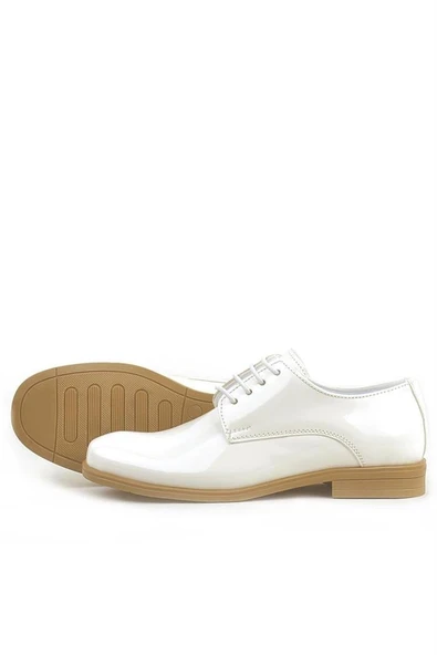 Rakerplus Krem Rugan Bağcıklı Oxford Çocuk Okul Ayakkabısı - 6