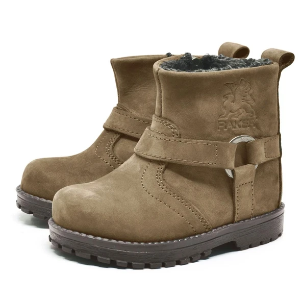 Rakerplus Chiron Hakiki Deri Kum Rengi Fermuarlı Bebek Çizme - Resim 5