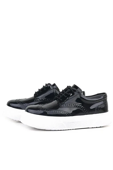 Rakerplus Siyah Rugan Cırt Cırtlı Oxford Çocuk Okul Ayakkabısı - 3