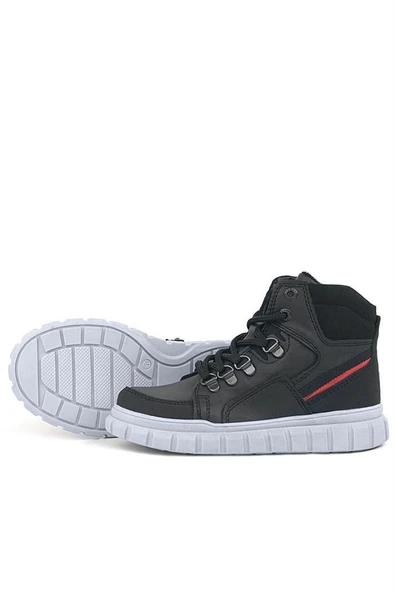 Rakerplus Hakiki Deri Siyah Fermuarlı Erkek Çocuk Bot - Resim 7