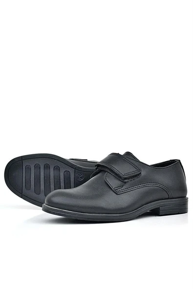 Rakerplus Siyah Mat Cırt Cırtlı Oxford Çocuk Okul Ayakkabısı - 6