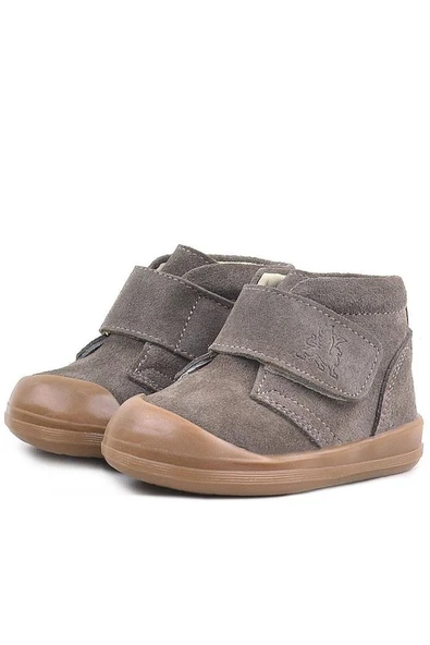 Rakerplus Yoohoo Hakiki Deri Kum Rengi Cırtlı Unisex Bebek Bot - Resim 4