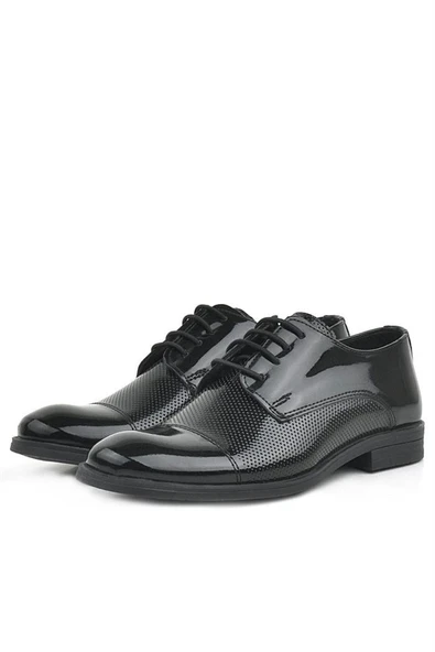 Rakerplus Siyah Rugan Bağcıklı Oxford Çocuk Klasik Ayakkabı - Resim 10