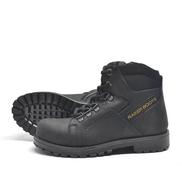 Rakerplus Hakiki Deri Siyah Fermuarlı Kürklü Çocuk Bot - Resim 5