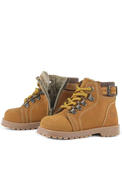 Rakerplus Griffon Hakiki Deri Sarı Kürklü Çocuk Bot - Resim 4