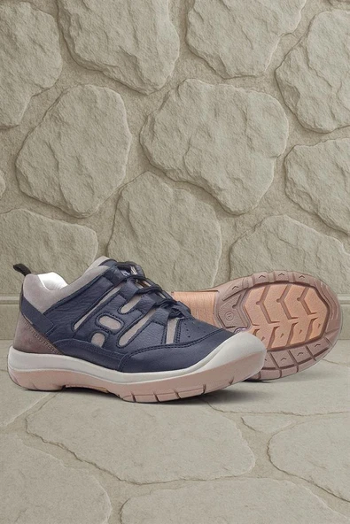 Rakerplus Hakiki Deri Siyah Kum Bağcıklı Çocuk Outdoor Ayakkabı ürün görseli