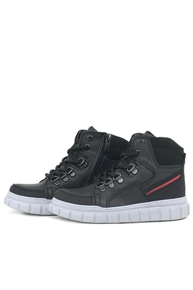 Rakerplus Hakiki Deri Siyah Fermuarlı Erkek Çocuk Bot - Resim 6