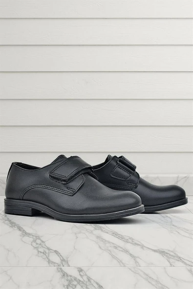 Rakerplus Siyah Mat Cırt Cırtlı Oxford Çocuk Okul Ayakkabısı - 8