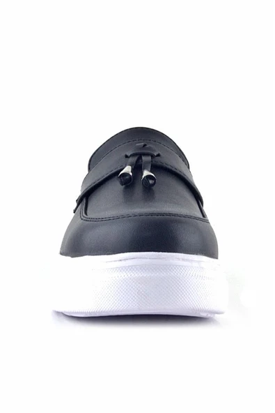 Rakerplus Siyah Mat Beyaz Taban Loafer Klasik Çocuk Ayakkabısı - Resim 12