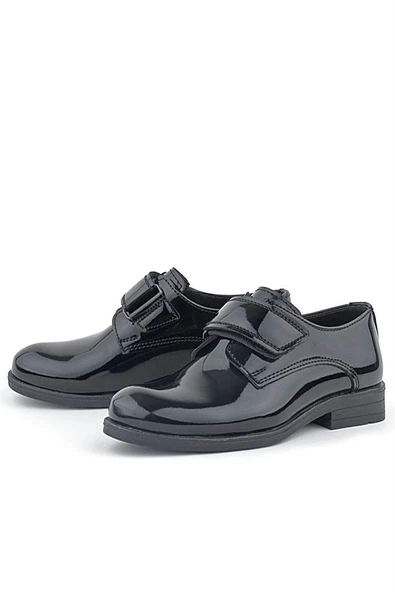 Rakerplus Siyah Rugan Cırt Cırtlı Oxford Çocuk Okul Ayakkabısı - 12