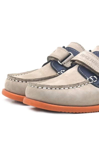 Rakerplus Simurg Hakiki Deri Lacivert Kum Rengi Erkek Çocuk Ayakkabı - Resim 6