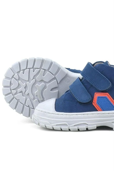 Rakerplus Tails Hakiki Deri Lacivert Cırtlı Çocuk Spor Bot - Resim 8
