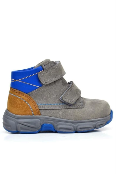 Rakerplus Hakiki Deri Gri Taba Nubuk Bebek Spor Bot Ayakkabı - Resim 3