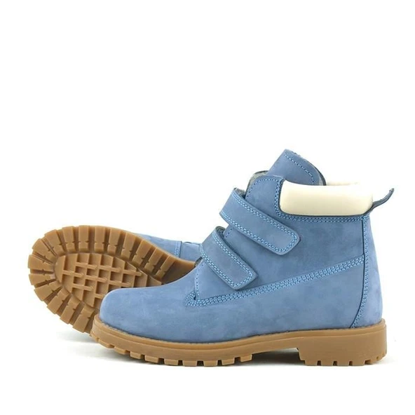 Rakerplus Neson Hakiki Deri Mavi Cırtlı Çocuk Bot - Resim 6