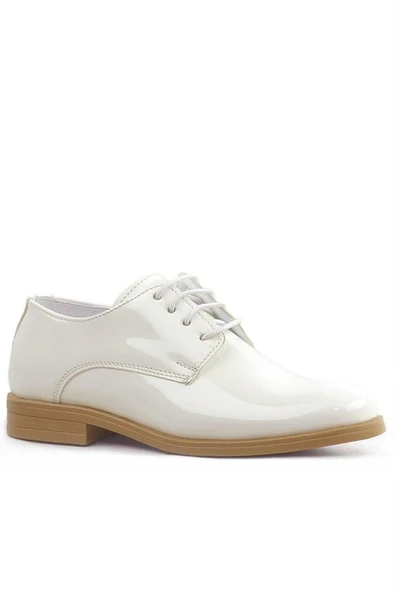 Rakerplus Krem Rugan Bağcıklı Oxford Çocuk Okul Ayakkabısı - 8