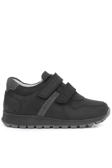 Rakerplus Hakiki Deri Cırtlı Siyah Çocuk Spor Okul Ayakkabı - 2