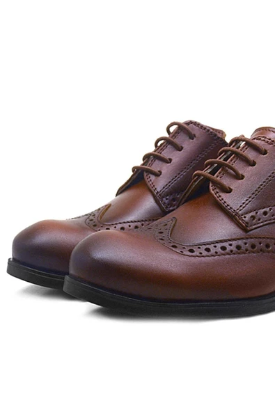 Rakerplus Titan Hakiki Deri Taba Klasik Erkek Çocuk Ayakkabısı - Resim 6