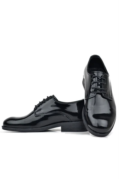 Rakerplus Siyah Rugan Bağcıklı Oxford Çocuk Ayakkabı - Resim 7