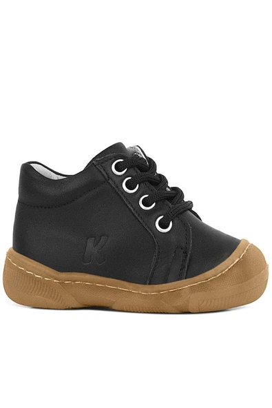 Anatomik Yumuşak Hakiki Deri Fermuarlı Siyah Bebek Bot Ayakkabı - Resim 10