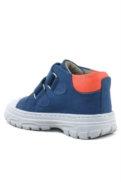 Rakerplus Tails Hakiki Deri Lacivert Cırtlı Çocuk Spor Bot - Resim 4