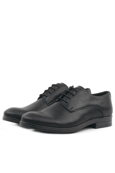 Rakerplus Siyah Mat Bağcıklı Oxford Çocuk Okul Ayakkabısı - 4