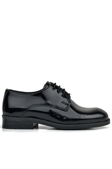 Rakerplus Siyah Rugan Bağcıklı Oxford Çocuk Okul Ayakkabısı - 3