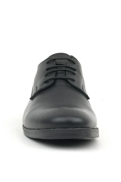 Rakerplus Hakiki Deri Siyah Cilt Bağcıklı Oxford Çocuk Ayakkabı - 4