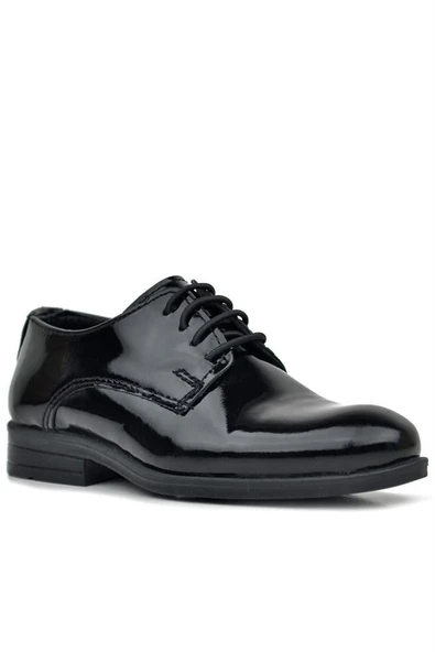 Rakerplus Siyah Rugan Bağcıklı Oxford Çocuk Okul Ayakkabısı - 2
