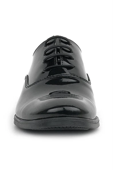 Rakerplus Smokin Siyah Rugan Bağcıklı Çocuk Klasik Ayakkabısı - Resim 4