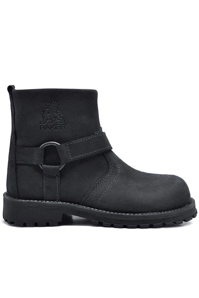 Rakerplus Chiron Hakiki Deri Fermuarlı Kışlık Çocuk Bot - Resim 9