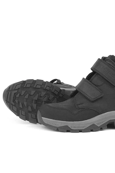 Rakerplus Trekking Hakiki Deri Siyah Cırtlı Erkek Çocuk Bot - Resim 7