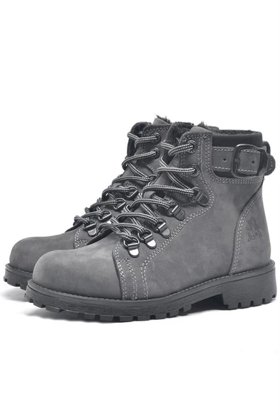 Rakerplus Griffon Hakiki Deri Fermuarlı Kışlık Unisex Çocuk Bot - Resim 5