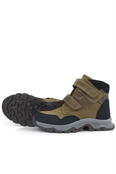 Rakerplus Trekking Hakiki Deri Kahve Cırtlı Erkek Çocuk Bot - Resim 7