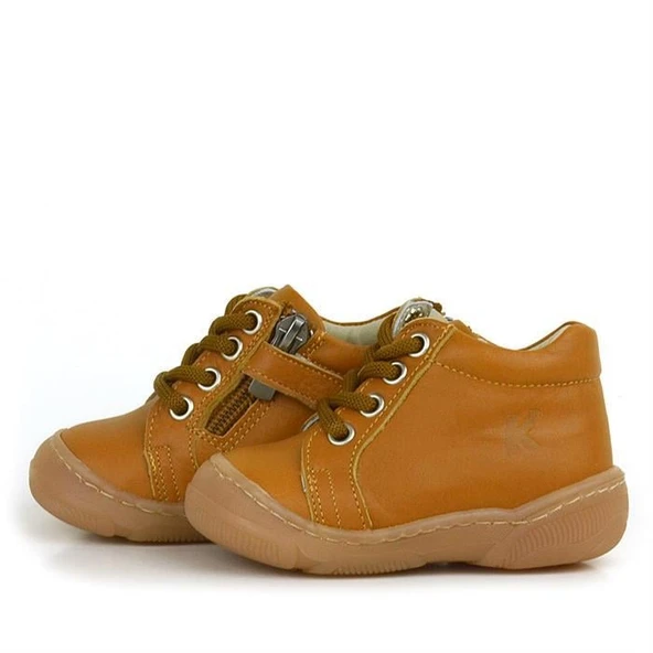 Anatomik Yumuşak Hakiki Deri Fermuarlı Taba Bebek Bot Ayakkabı - 4