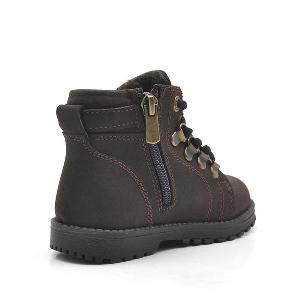 Rakerplus Griffon Hakiki Deri Fermuarlı Kışlık Çocuk Bot - Resim 3