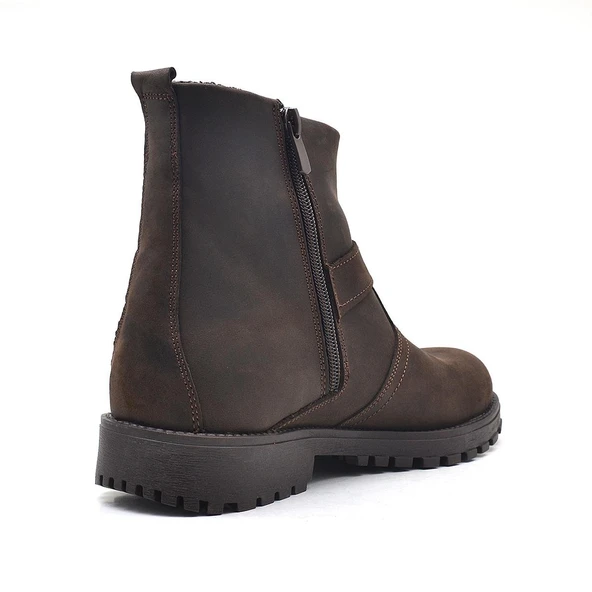 Rakerplus Chiron Hakiki Deri Fermuarlı Kışlık Çocuk Botu - Resim 3