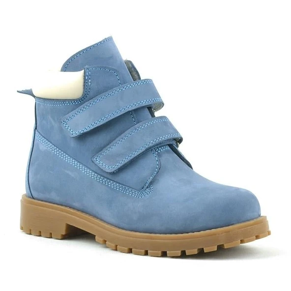 Rakerplus Neson Hakiki Deri Mavi Cırtlı Çocuk Bot - Resim 2