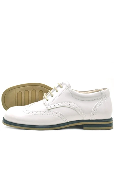 Rakerplus Bej Rugan Bağcıklı Klasik Erkek Çocuk Ayakkabı - Resim 5