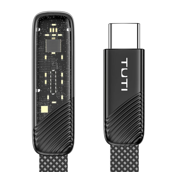 Valkyrie Tuti Süper Hızlı 60W PD Type-C Şarj ve Data Kablosu - Dayanıklı Örgülü Tasarım Vertical Yatay Kablo 130cm - 8