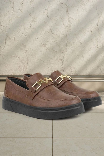 Rakerplus Taba Tokalı Loafer Çocuk Klasik Ayakkabı ürün görseli