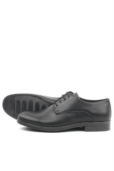Rakerplus Siyah Mat Bağcıklı Oxford Çocuk Okul Ayakkabısı - 6