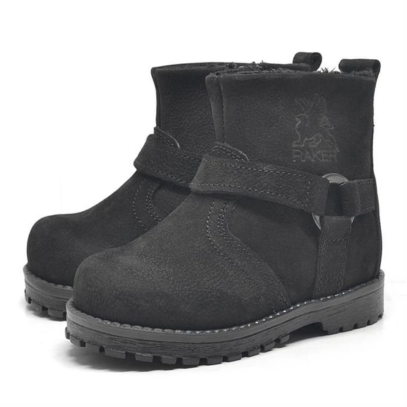 Rakerplus Chiron Hakiki Deri Fermuarlı Kışlık Bebek Bot - 9